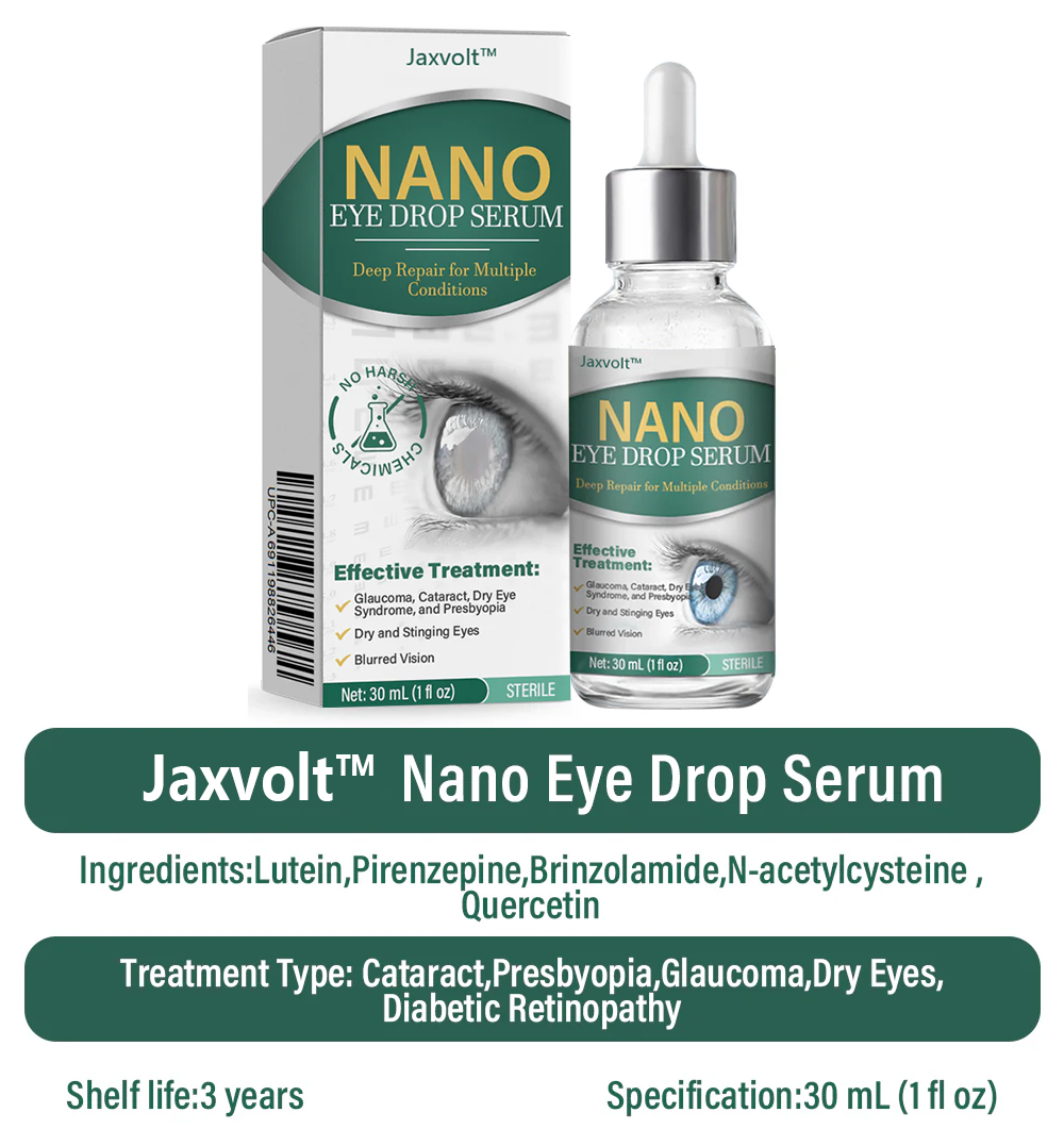 👩‍⚕️Jaxvolt® Nano Eye Drops Serum ✅FDA Approved(Suitable for presbyopia, dry eye syndrome, glaucoma, and cataracts) ☘️☘️