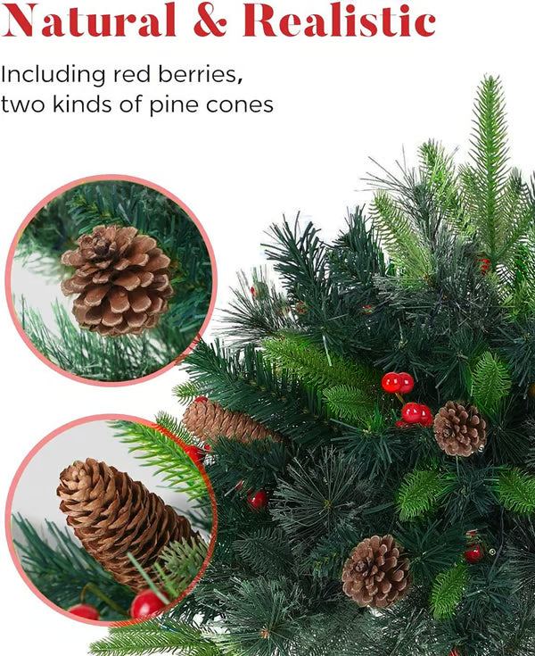 Mini Artificial Christmas Tree ▶︎ Weatherproof sparkle for entryways and patios