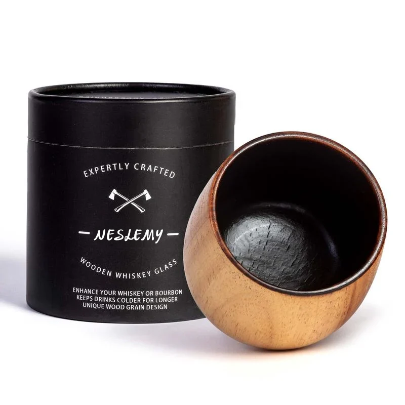 Handmade and Charred Drinking Vessel -Original Wooden Bourbon Drinking Glass