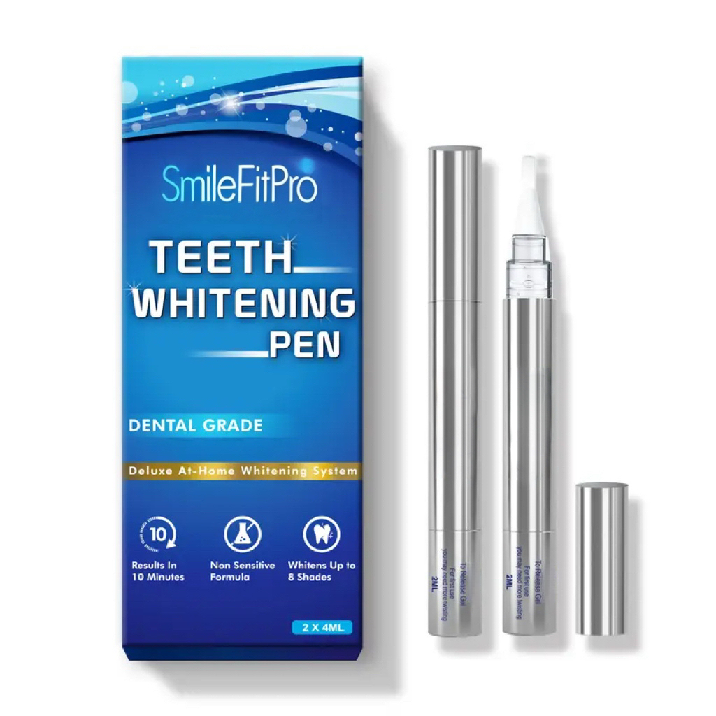 🦷SmileFitPro 35%CP Teeth Whitening Pen (30+ Treatment - Mint Flavor, Enamel Safe, Dentist Formulated, 10 Min Fast Whitening)