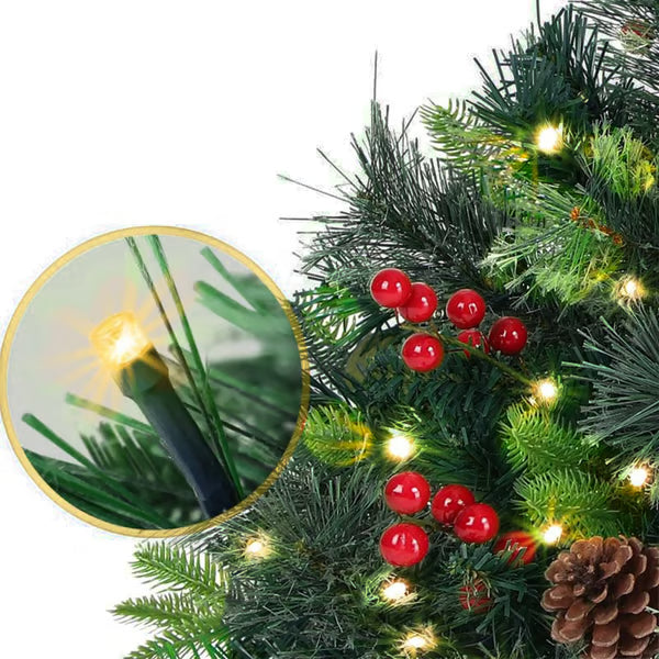 Mini Artificial Christmas Tree ▶︎ Weatherproof sparkle for entryways and patios