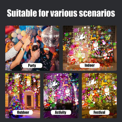 🎁NESLEMY Christmas Projection Lamp 5V/1A with 16 Patterns USB Powered for Home🎅